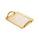 thumbnail image 4 of Bandeja rectangular para servir, organizador de encimera, bandeja para bañera, bandeja para guardar joyas, Borde dorado ámbar., 4 of 9