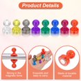 thumbnail image 3 of Uxcell 32pcs Magnets Push Pins, 0.7x0.5" Strong Fridge Magnets Magnetic Whiteboard Decorative Thumbtacks for Refrigerator Locker Calendar Office, Gray, 3 of 6
