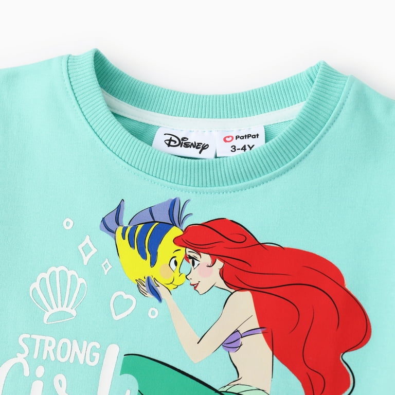 Disney Princess Toddler Girls Dresses Ariel Graphic Glow In The Dark  Sequins Long Sleeves Dress Sizes 3-6 - Walmart.com