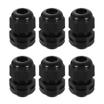 6Pack NPT 1/4" Nylon Cable Glands, Waterproof Adjustable Wire Grommet, Black