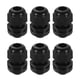 thumbnail image 1 of Paquete de 6 pasacables de nylon NPT 1/4", grommet de cable ajustable a prueba de agua, negro, 1 of 6