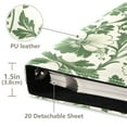 thumbnail image 3 of FORMRS 3 Ring Photo Album 4"x6" Self Adhesive Large Capacity PU Leather Cover, Green Floral, 3 of 8