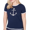 thumbnail image 4 of Alfred Dunner Womens Pearl Anchor Graphic Tee, 4 of 4