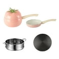 thumbnail image 4 of Olla para cocinar fideos para bebés pequeños de 16 cm con forma de frutas lindas, fácil de limpiar y adecuada conjunto rosa, 4 of 9