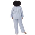 thumbnail image 5 of Aria Women's 100% Cotton 3/4 Sleeve V-Neck Top and Pant Pajama Set, 2pc Set, Sizes S-3X, 5 of 7