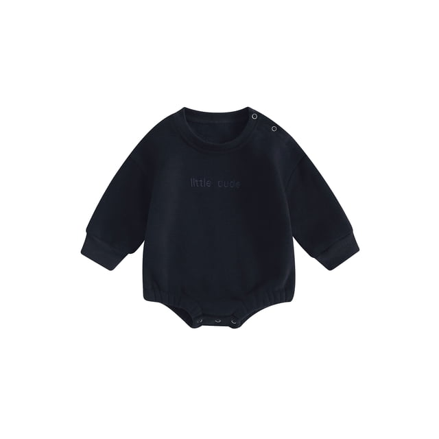 SUNSIOM Sweat-Shirt Bébé Garçon Mode Manches Longues Col Rond Broderie Lettre Body Nouveau-Né