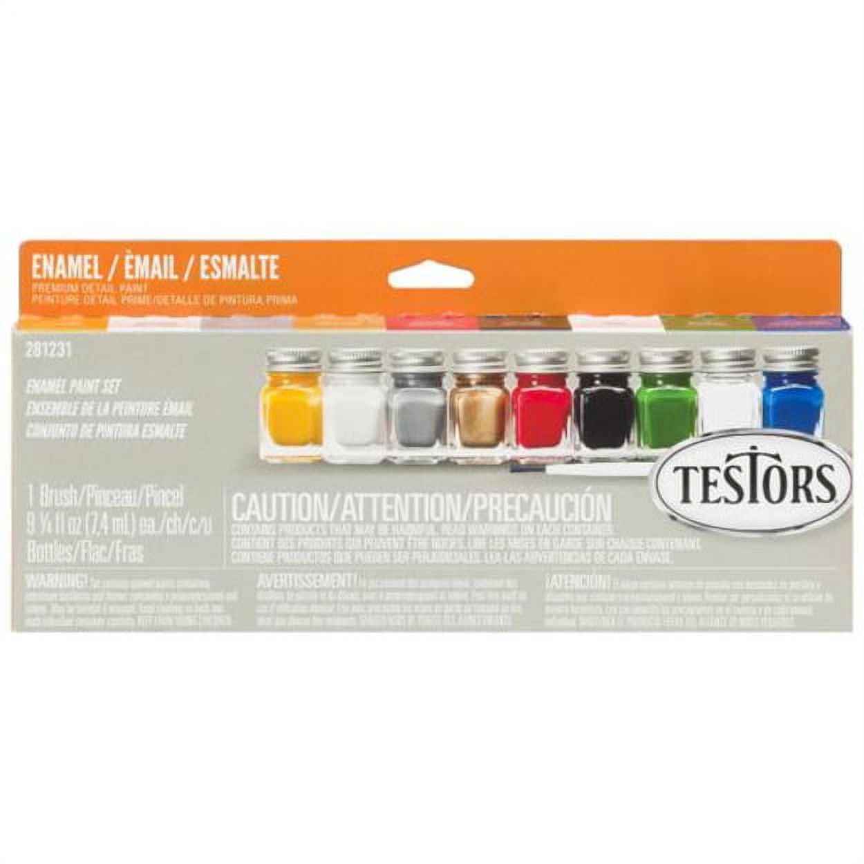 Testors 281231 Enamel Paint Set, 10 Piece Set