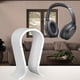 thumbnail image 5 of Soporte universal de madera para auriculares, base sólida, barra de soporte para auriculares Blanco, 5 of 8