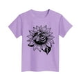 thumbnail image 4 of SGFCWSX Girls Short Sleeve T-Shirt, Teens Crewneck Summer Tees Regular Fit Graphic Casual Everyday Tops Purple Size 14-15 Years, 4 of 4