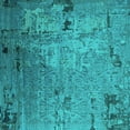 thumbnail image 1 of Ahgly Company Indoor Square Oriental Turquoise Blue Industrial Area Rugs, 7' Square, 1 of 4
