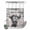 Black Grey, variant on No Hook Shower Curtain, Black Cow Floral Shower Curtains for Bathroom with See Through Top Window, Grey Wooden Farmhouse Animals Waterproof & Washable Bath Curtain Stand Up Stall 36"x72"