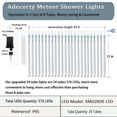 thumbnail image 4 of Luces de lluvia tipo meteorito para exteriores Adecorty, 24 tubos, 576 LED, color azul, 4 of 8