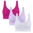 thumbnail image 2 of CFLVAEK 3 Piece Sports Bras for Women High Support Seamless Yoga Gym Workout Bra Breathable Wireless Lift Up Sports Bra S, 2 of 9
