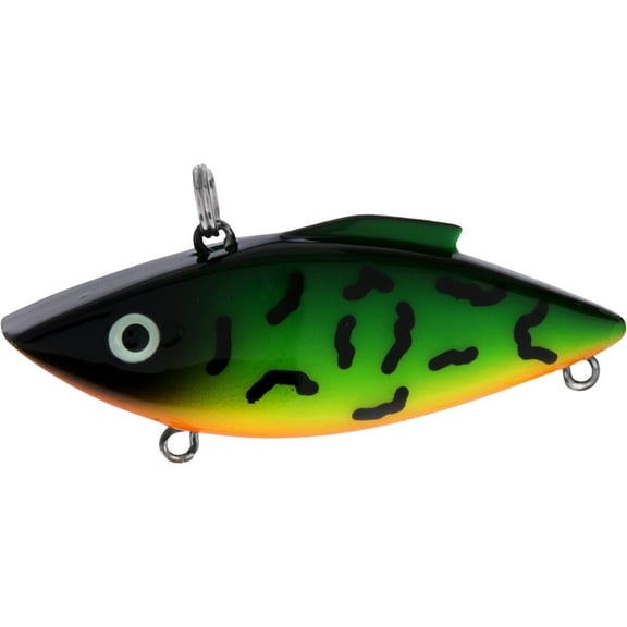 Bill Lewis Mini-Trap Lipless Crankbait Black Head Fire Tiger