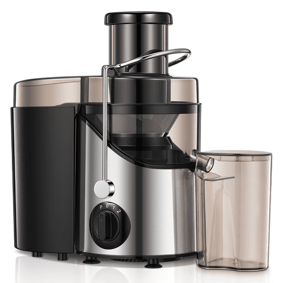 Juicer Machine Easy to Clean, 3" Feed Chute for Whole Fruit and Vegetable, Brush, Silver