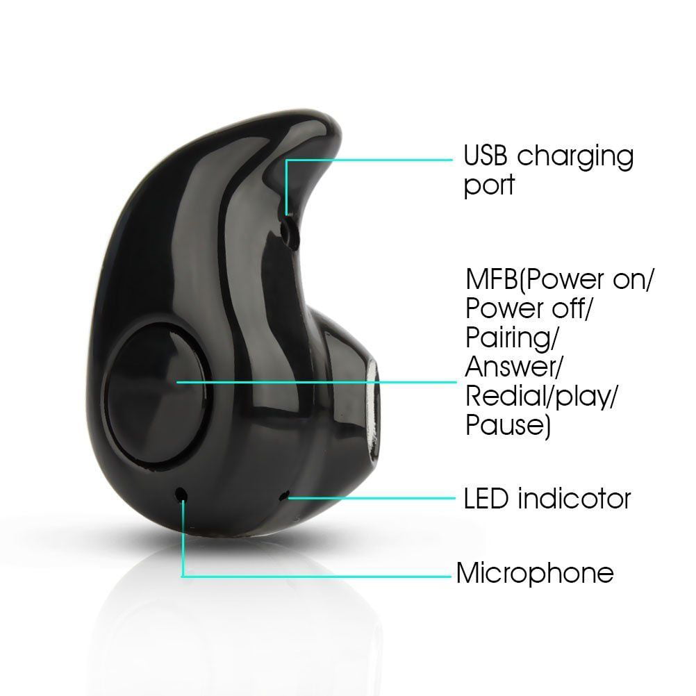 belasting Decoratief Koning Lear Importer520(TM) Mini Wireless Bluetooth V4.0 Headset Headphone with dual  pairing For iPhone 7 Plus - Black - Walmart.com