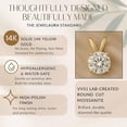 thumbnail image 5 of 14K Solid Yellow Gold Lab Grown Moissanite Round Cut Solitaire Pendant | Double Loop Bail | 5.0mm 0.50 CTW | 16-18" Adjustable Cable Chain Necklace | Luxury Gift, Birthday, Anniversary, Mothers Day, 5 of 7