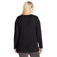 thumbnail image 2 of Just My Size T-Shirt à Manches Longues Col Rond pour Femmes, 2X, Ébène, 2 of 3