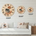 thumbnail image 4 of Designart 'Abstract Tropical Monstera Shapes and Leaves' Modern Wood Wall Clock, 4 of 5