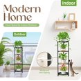 thumbnail image 4 of Metal & Wood Plant Stand Indoor & Outdoor Multi Levels lbs Capacity, 4 of 7