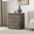 thumbnail image 2 of OXYLIFE Nightstand Set of 2 Side Tables for Bedroom with Drawers Rustic Gray, 2 of 7