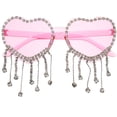 thumbnail image 1 of Gafas de sol con forma de corazón, sin montura, modernas para fiestas y bailes., 1 of 7
