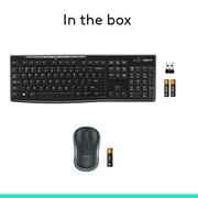 Logitech K270 Keyboard - Wireless Connectivity - RF - USB Interface - Compatible with Computer (PC) - Black