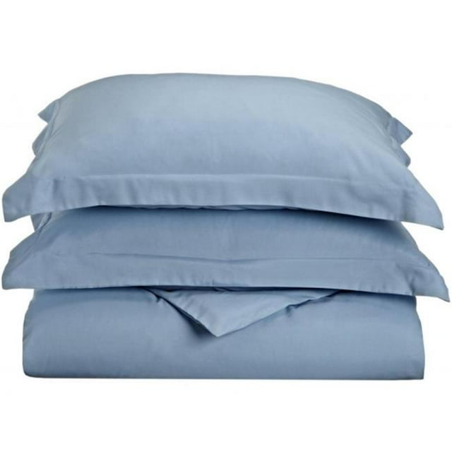 Microfiber King/ California King Duvet Cover Set Solid Light Blue