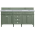 James Martin Vanities 650V723Car Brittany 72" Double Basin Poplar Wood Vanity Set