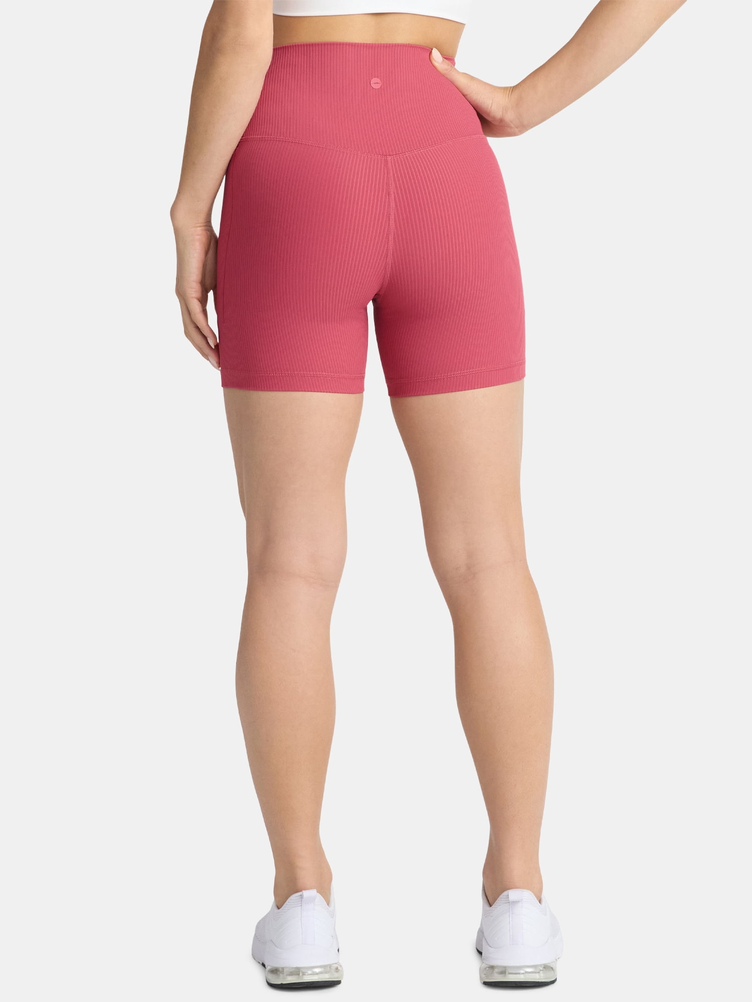Avia Women's and Women's Plus Ribbed SoftSculpt Bike Shorts, Sizes XS-4X