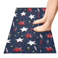 thumbnail image 5 of Haosy Red Yellow Stars Sparks Lightning Bathroom Rugs Non Slip Absorbent Soft Plush Quick Dry Bath Mat, 39"x20", 5 of 8