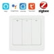 thumbnail image 2 of Panel de interruptor de pared de 3 vías para Alexa/para Control de voz de Google Enchufe europeo 110-240V para Tuya Zigbee, 2 of 5