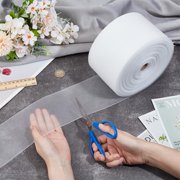 54.6 Yards Translucent Drapery Buckram 3.2 Inch White Heading Tape Sew-in Fabrics Drapes for Home Sewing Window Curtains Garment Accessories diy