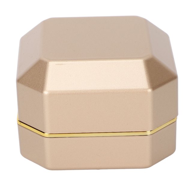 Caja de almacenamiento de joyería, caja de presentación de anillos, caja de almacenamiento de anillos iluminados flocados, vitrina de joyería ligera, ingeniería de precisión Jadeshay A