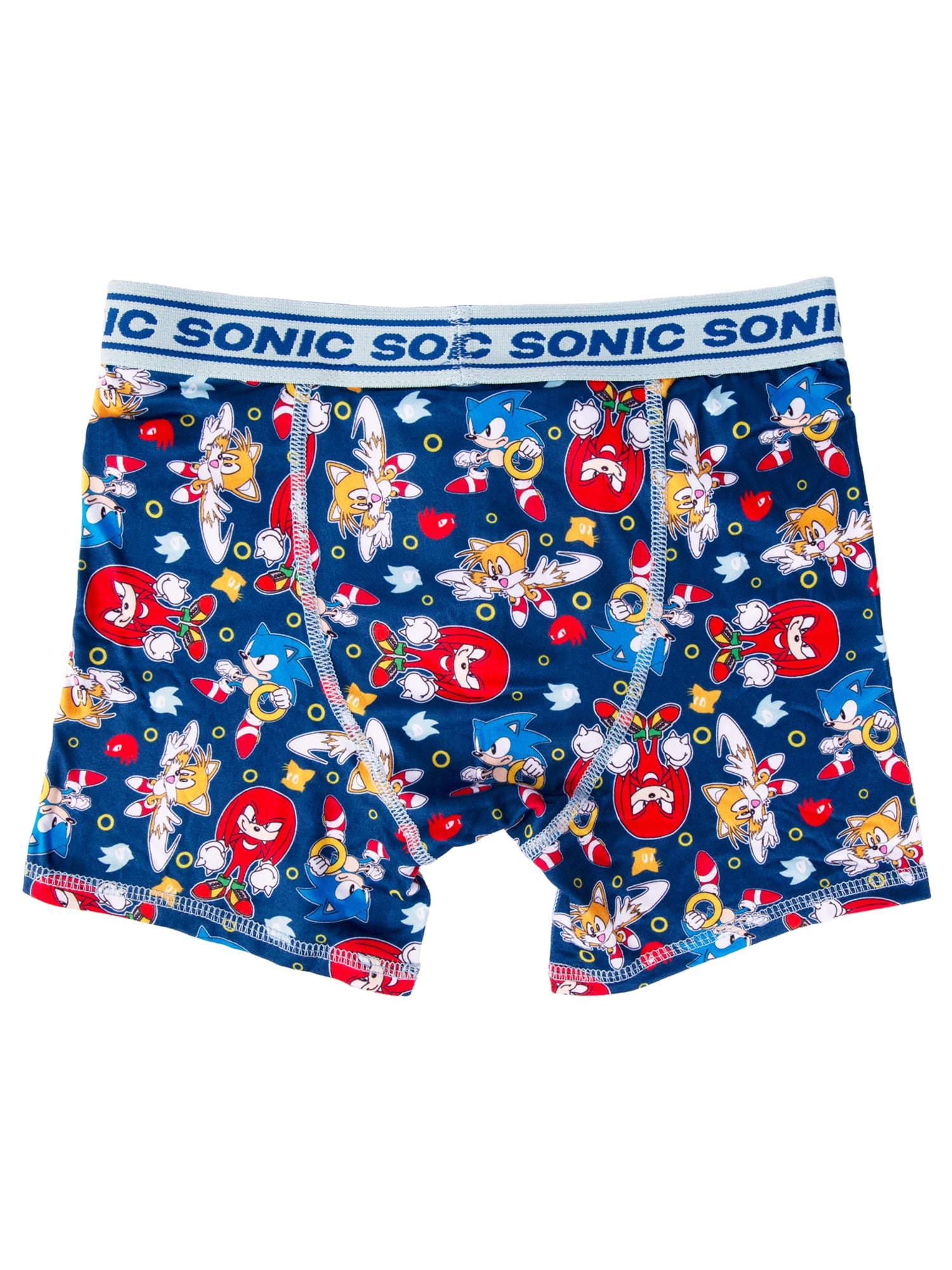 Sonic Boys Athletic Boxer Brief Character Underwear, 5-Pack, Sizes XS-M