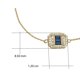 thumbnail image 2 of Pulsera Baguette Horoz Azul Oro 10K 17cm Wi135, 2 of 3