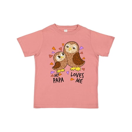 

Inktastic My Papa Loves Me- Cute Owl Family Gift Toddler Boy or Toddler Girl T-Shirt