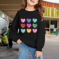thumbnail image 2 of Girls Cute Sweatshirts Heart Print Oversized Swea𝘁 Shirts Tween 𝗣reppy Clothes 2026 Trendy Long Sleeve Hoodies Pullover Tops, 2 of 9