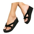 thumbnail image 3 of Wovix House Slipper For Women Strap Platform Open Toe Wedges Sandals Durable Shoes Trendy Streetwear Daily Wear, 3 of 9