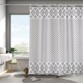 thumbnail image 3 of Shower Curtain,Fabric Shower Curtains Sets for Bathroom,Southwest Aztec Geometry Bath Curtain,Grey White Minimalist Art Curtain with 12 Hooks 72x72 Inches, 3 of 6