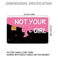 thumbnail image 3 of NOT YOUR GIRL Print Credit Card Skin Stickers, Removable Waterproof PVC Decal Cover Set for Transportation Key Debit Bus Cards Pink Grey Black Cheetah ID Cover for Women 4 Pack, 3 of 6
