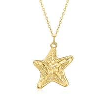Ross-Simons Italian 14kt Yellow Gold Starfish Necklace, Women's, Adult