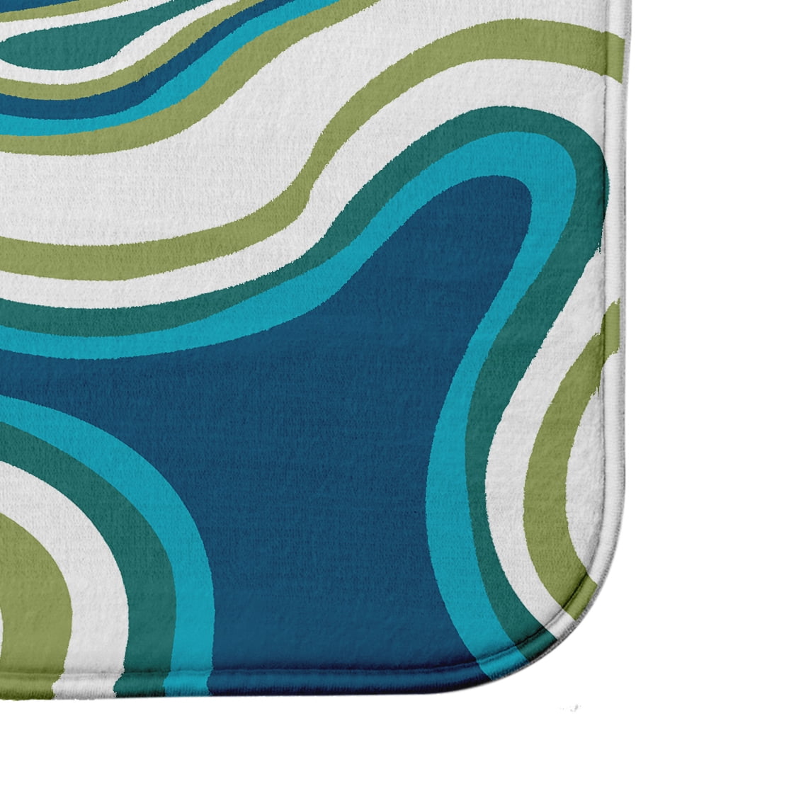 Simply Daisy 34" x 21" Plush Microfiber Teal Agate Bath Mat