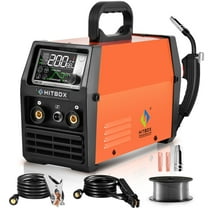 200A MIG Welder Gasless 110V/220V ARC Lift TIG Spool Gun 4 in1 IGBT Welding Tool