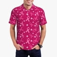 thumbnail image 1 of Balery Breast Cancer Awareness6 Camisa Polo de Hombre con Estampado, de Manga Corta y Tejido Medio, Camisa Tipo Golf Polo-Medium, 1 of 6