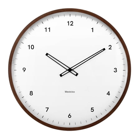 Westclox 12 Contemporary Minimal Woodgrain Wall Clock with Quartz Accuracy