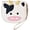 White, variant on Hsqqdc 1pc PU Leather Cow Print Coin Purse Zippered Small Wallet for Cards Cosmetics