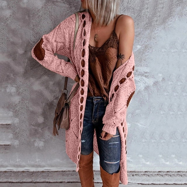 DPTALR Cardigan Long Décontracté à Manches Longues pour Femmes