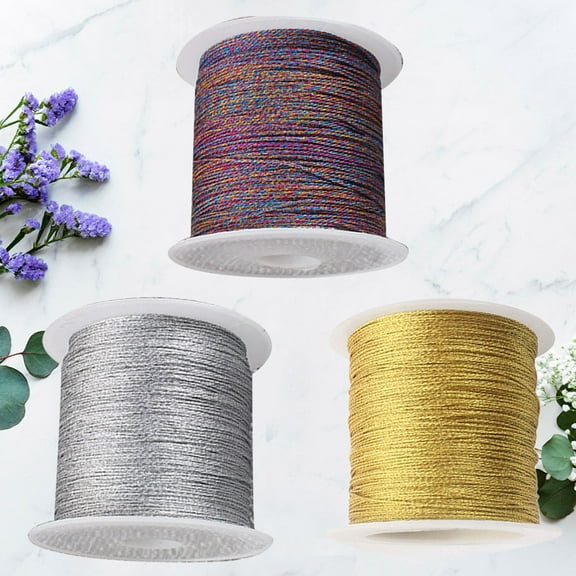 OUNONA Braided Knitting Cord Assorted Colors for Handicraft Decorating