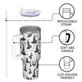 thumbnail image 4 of Halloween Witch Hats and Bats Tumbler with Handle and Lid,40oz Double Wall Vacuum Insulated Tumbler,Cups Gift for Women and Men, 4 of 7